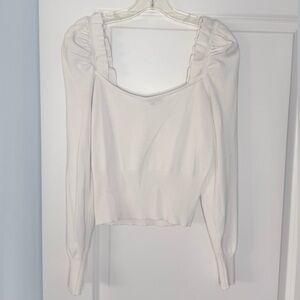 🍓6/$15🍓 White Puff Sleeve Top